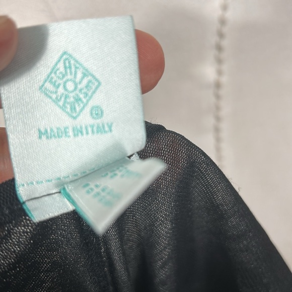 Italian Le Gatte Sheer V- neck Stretchy Mini Mesh Dress  size US 6 - Picture 11 of 13